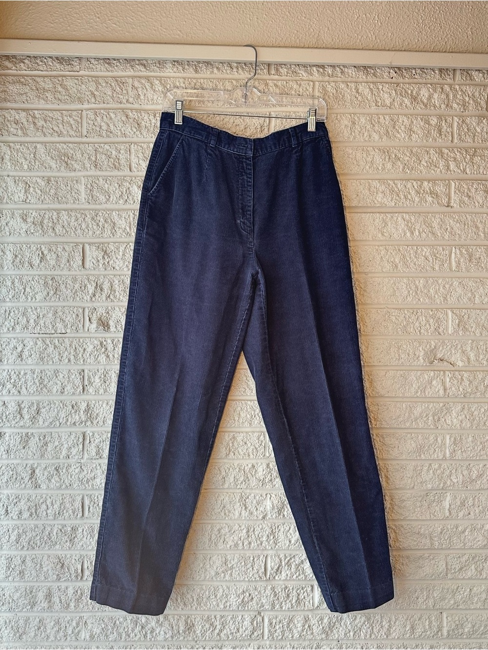 L.L. Bean Navy Corduroy High Rise Pants